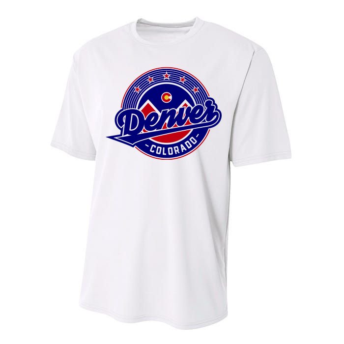 Denver Colorado Baseball Logo Performance Sprint T-Shirt