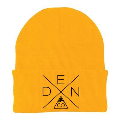 Denver Colorado Den Mountain Knit Cap Winter Beanie