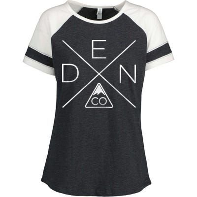 Denver Colorado Den Mountain Enza Ladies Jersey Colorblock Tee