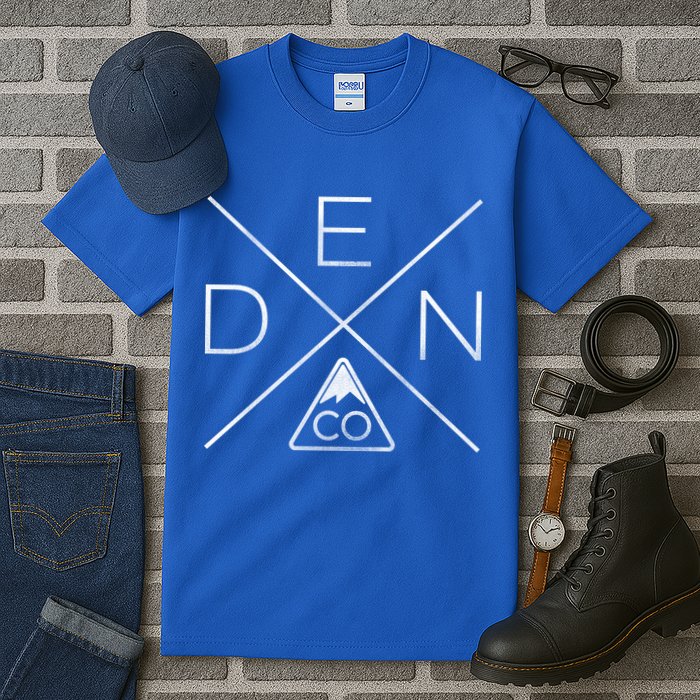 Denver Colorado Den Mountain Tall T-Shirt