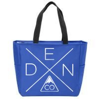 Denver Colorado Den Mountain Zip Tote Bag