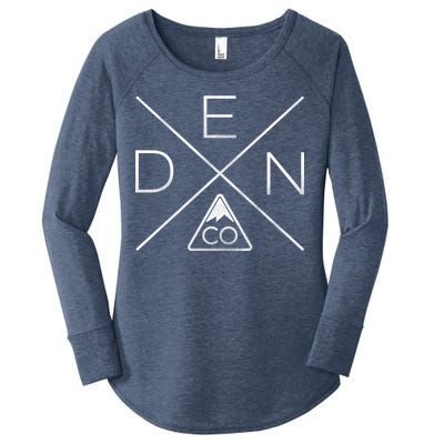 Denver Colorado Den Mountain Women's Perfect Tri Tunic Long Sleeve Shirt