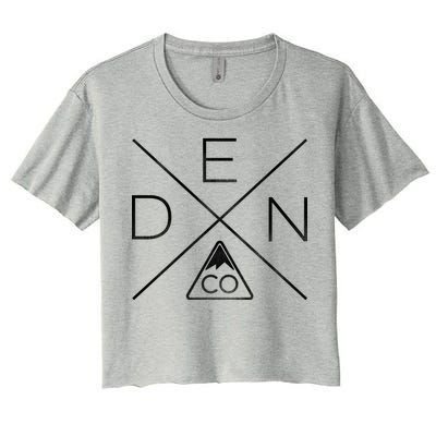 Denver Colorado Den Mountain Women's Crop Top Tee