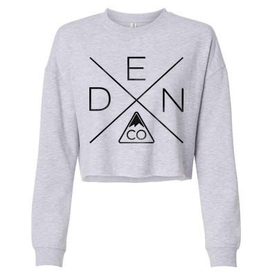 Denver Colorado Den Mountain Cropped Pullover Crew