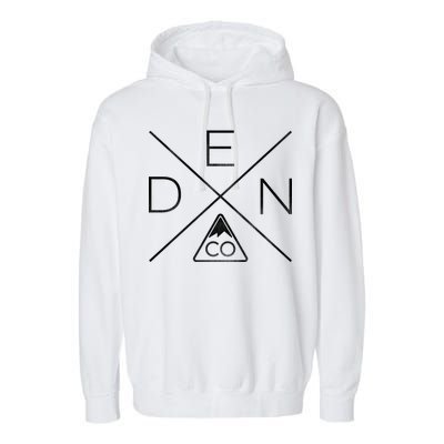 Denver Colorado Den Mountain Garment-Dyed Fleece Hoodie