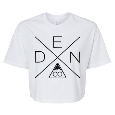 Denver Colorado Den Mountain Bella+Canvas Jersey Crop Tee