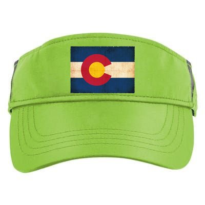 Denver Flag Grunge Colorado Adult Drive Performance Visor