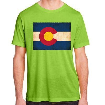 Denver Flag Grunge Colorado Adult ChromaSoft Performance T-Shirt