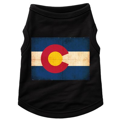 Denver Flag Grunge Colorado Doggie Tank