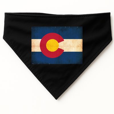 Denver Flag Grunge Colorado USA-Made Doggie Bandana