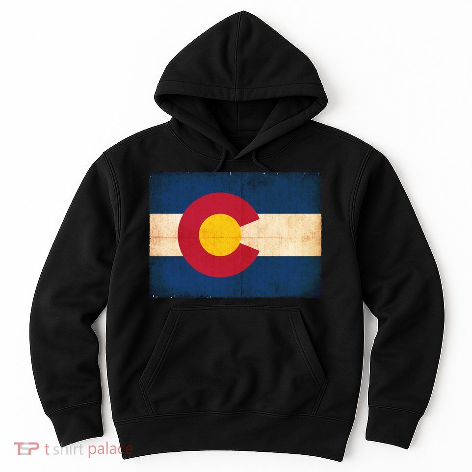 Denver Flag Grunge Colorado Hoodie