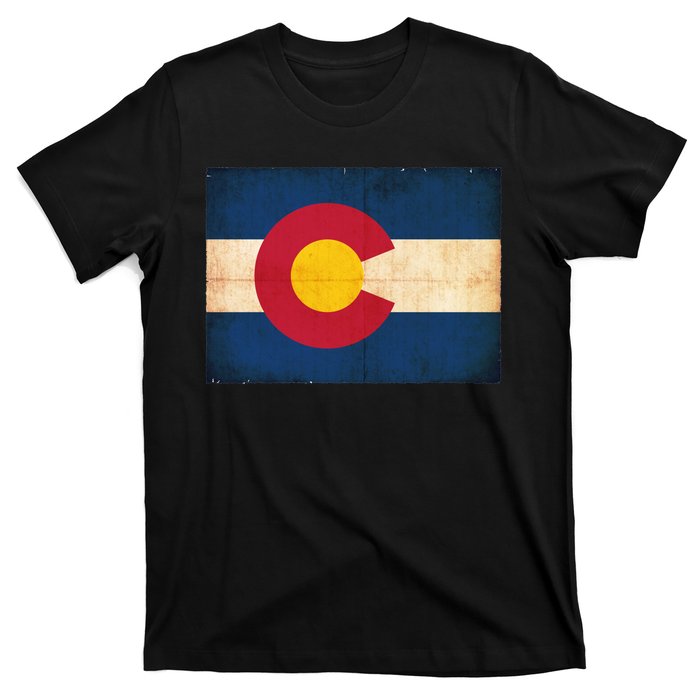 Denver Flag Grunge Colorado T-Shirt