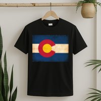 Denver Flag Grunge Colorado T-Shirt