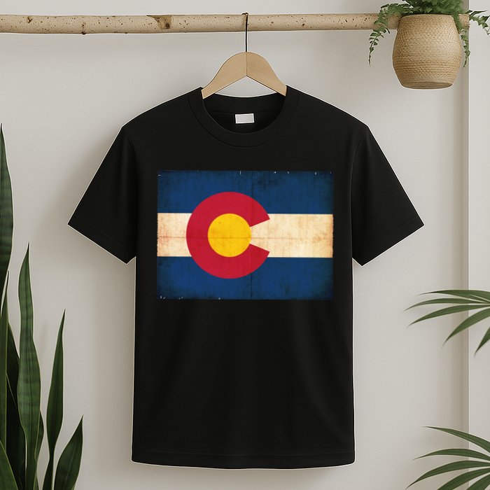Denver Flag Grunge Colorado T-Shirt