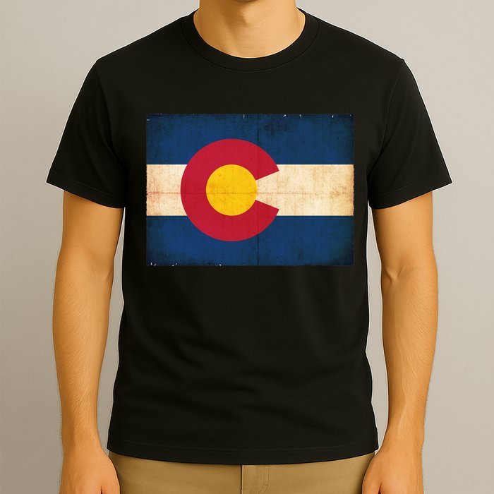 Denver Flag Grunge Colorado T-Shirt