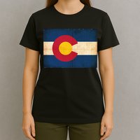 Denver Flag Grunge Colorado T-Shirt
