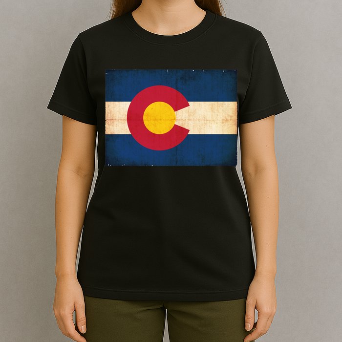 Denver Flag Grunge Colorado T-Shirt