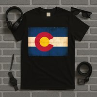 Denver Flag Grunge Colorado T-Shirt