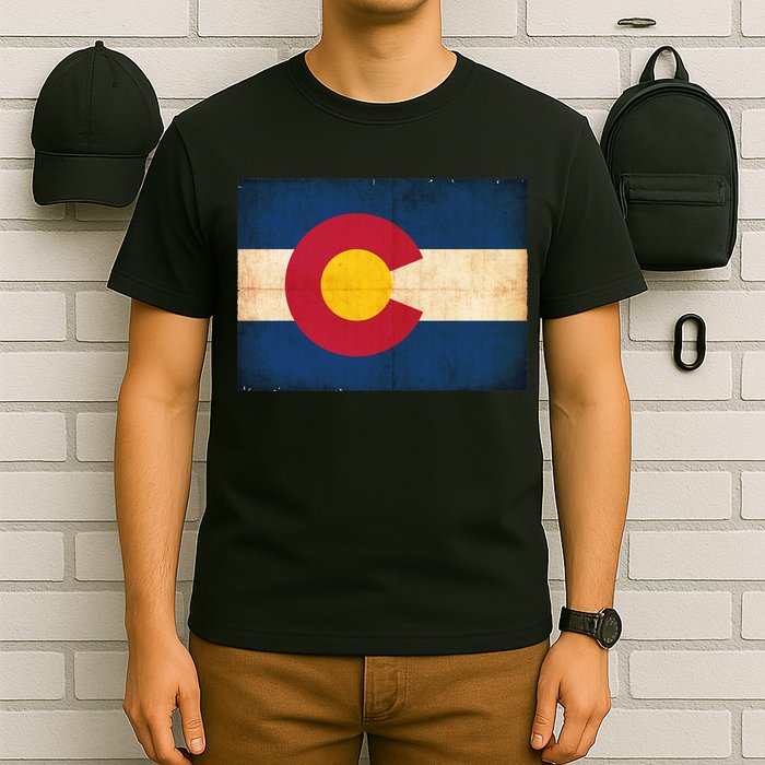 Denver Flag Grunge Colorado T-Shirt