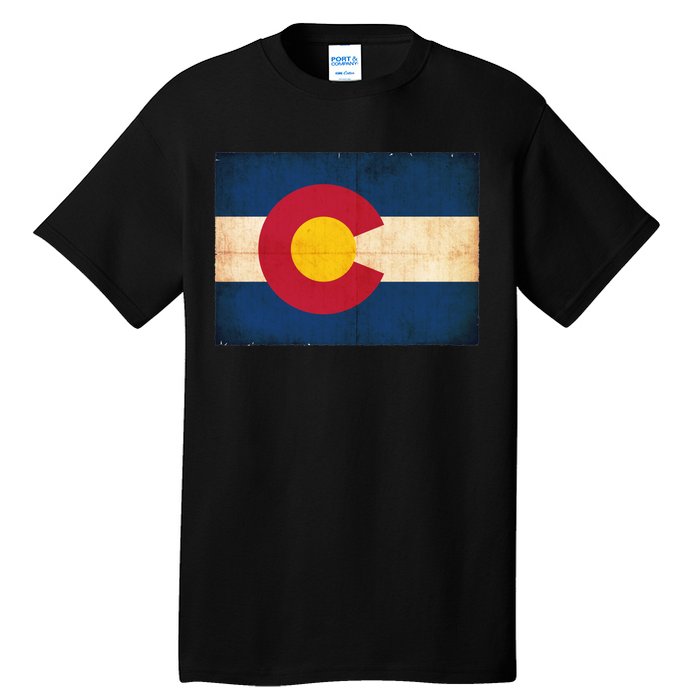 Denver Flag Grunge Colorado Tall T-Shirt