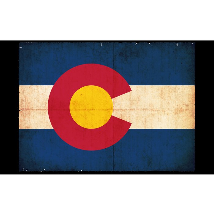 Denver Flag Grunge Colorado Bumper Sticker