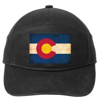 Denver Flag Grunge Colorado 7-Panel Snapback Hat