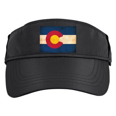 Denver Flag Grunge Colorado Adult Drive Performance Visor