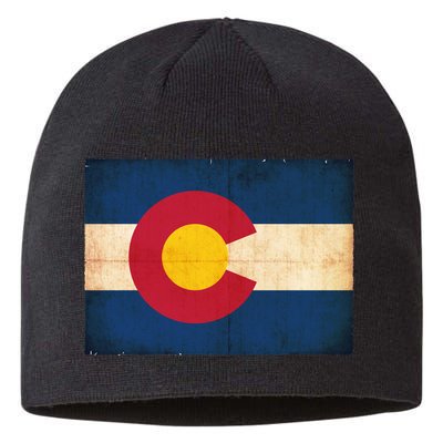 Denver Flag Grunge Colorado Sustainable Beanie