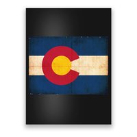 Denver Flag Grunge Colorado Poster