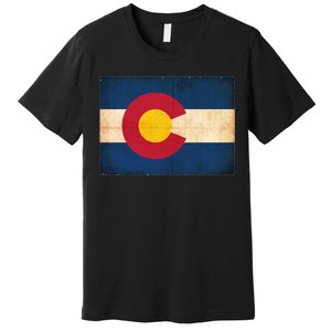 Denver Flag Grunge Colorado Premium T-Shirt