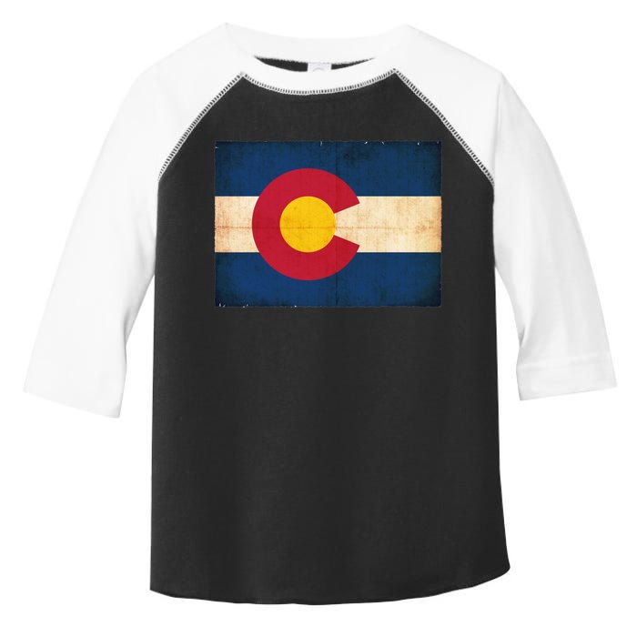 Denver Flag Grunge Colorado Toddler Fine Jersey T-Shirt