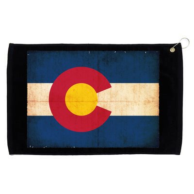 Denver Flag Grunge Colorado Grommeted Golf Towel