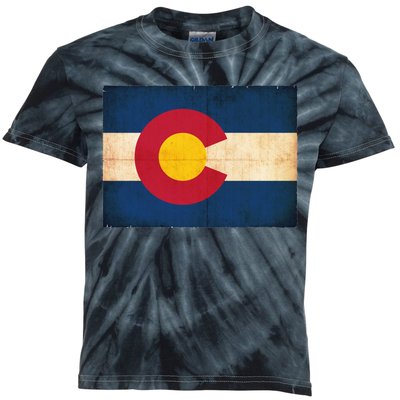 Denver Flag Grunge Colorado Kids Tie-Dye T-Shirt