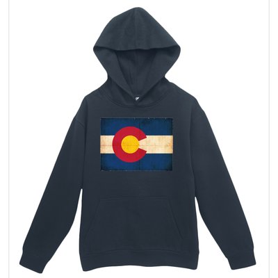 Denver Flag Grunge Colorado Urban Pullover Hoodie