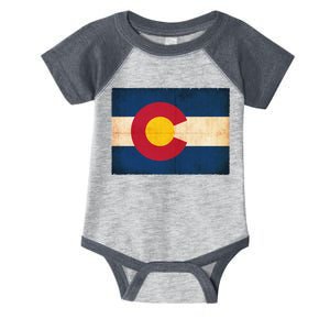 Denver Flag Grunge Colorado Infant Baby Jersey Bodysuit