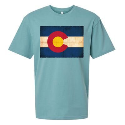 Denver Flag Grunge Colorado Sueded Cloud Jersey T-Shirt