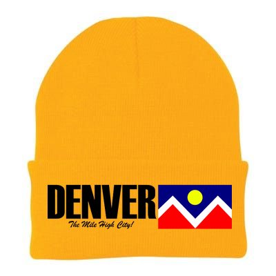 Denver The Mile High City Knit Cap Winter Beanie