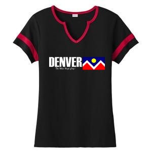 Denver The Mile High City Ladies Halftime Notch Neck Tee