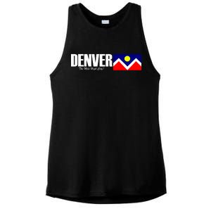 Denver The Mile High City Ladies PosiCharge Tri-Blend Wicking Tank