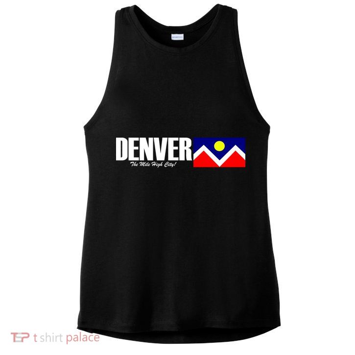 Denver The Mile High City Ladies PosiCharge Tri-Blend Wicking Tank