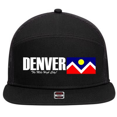 Denver The Mile High City 7 Panel Mesh Trucker Snapback Hat