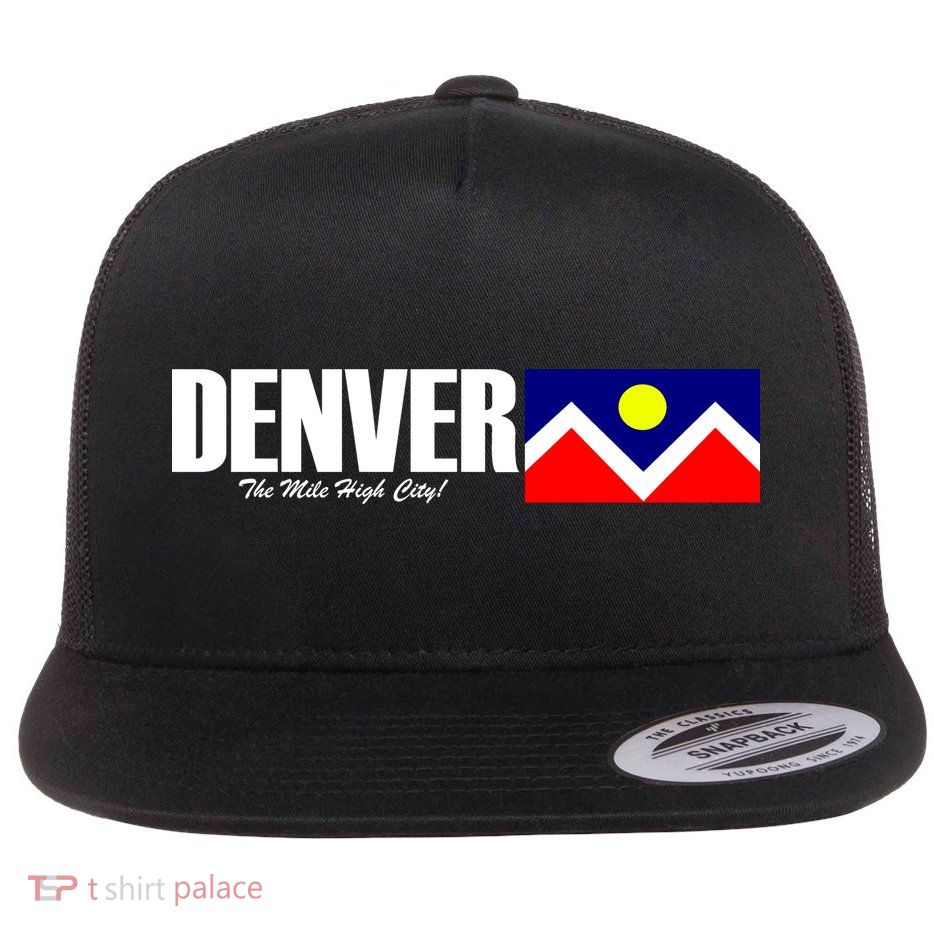 Denver The Mile High City Flat Bill Trucker Hat