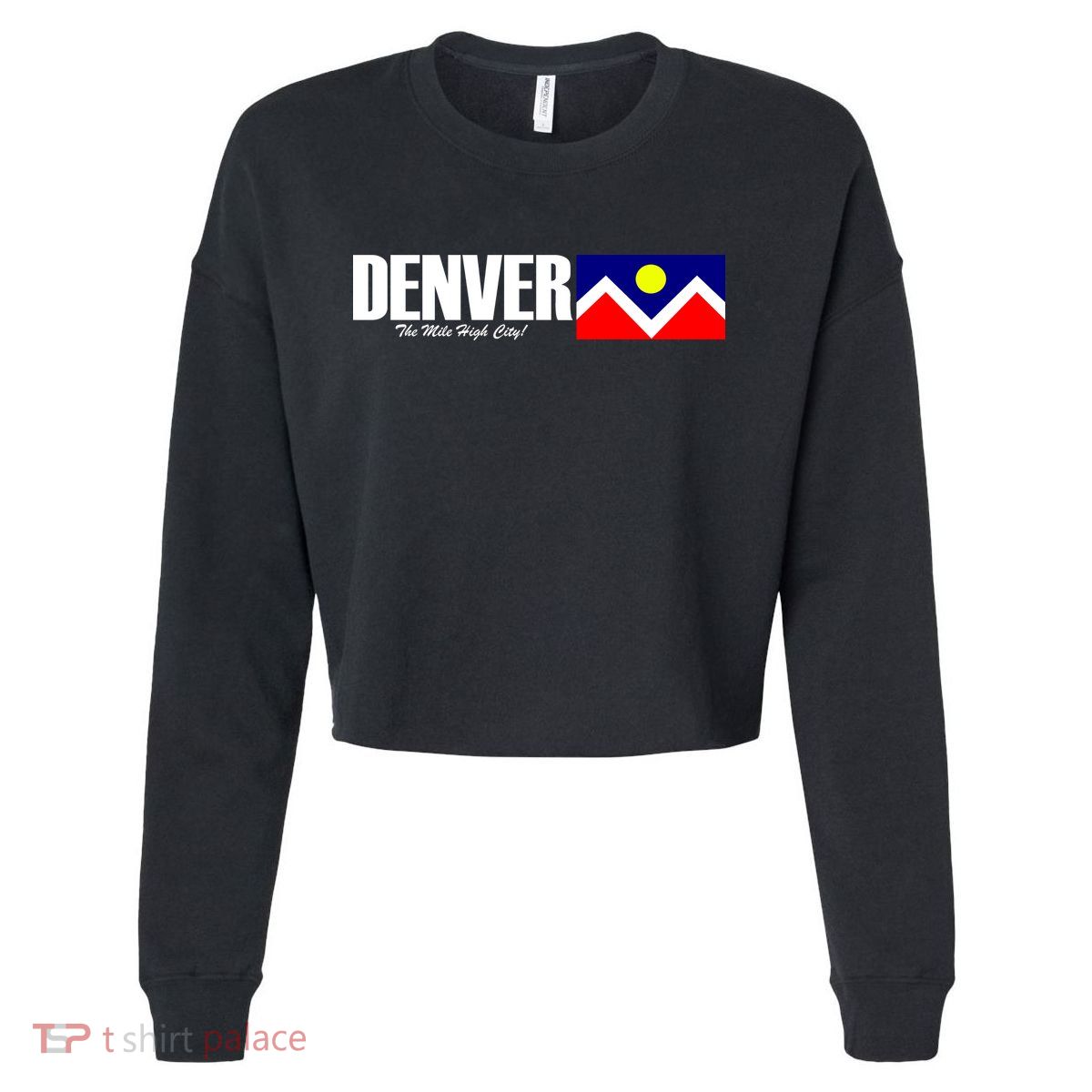 Denver The Mile High City Cropped Pullover Crew