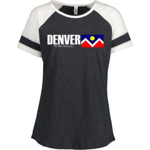 Denver The Mile High City Enza Ladies Jersey Colorblock Tee