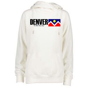 Denver The Mile High City Womens Funnel Neck Pullover Hood