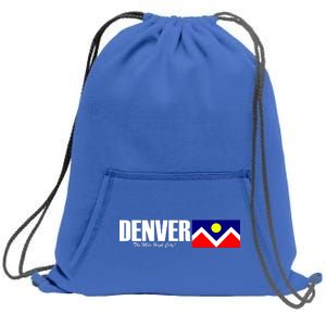 Denver The Mile High City Sweatshirt Cinch Pack Bag