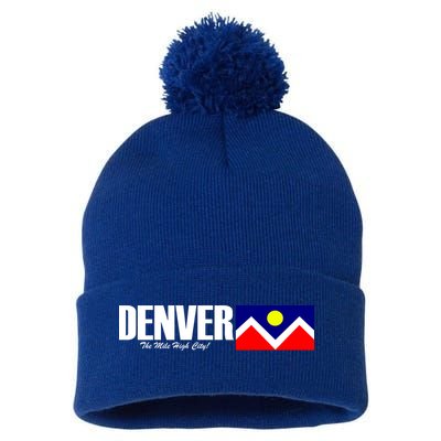 Denver The Mile High City Pom Pom 12in Knit Beanie