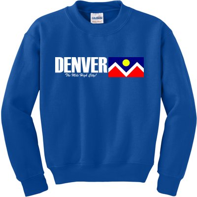 Denver The Mile High City Kids Sweatshirt