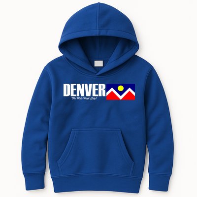 Denver The Mile High City Kids Hoodie