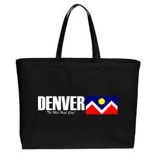 Denver The Mile High City Cotton Canvas Jumbo Tote